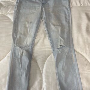 Trendy Light Blue Skinny Jeans for Women